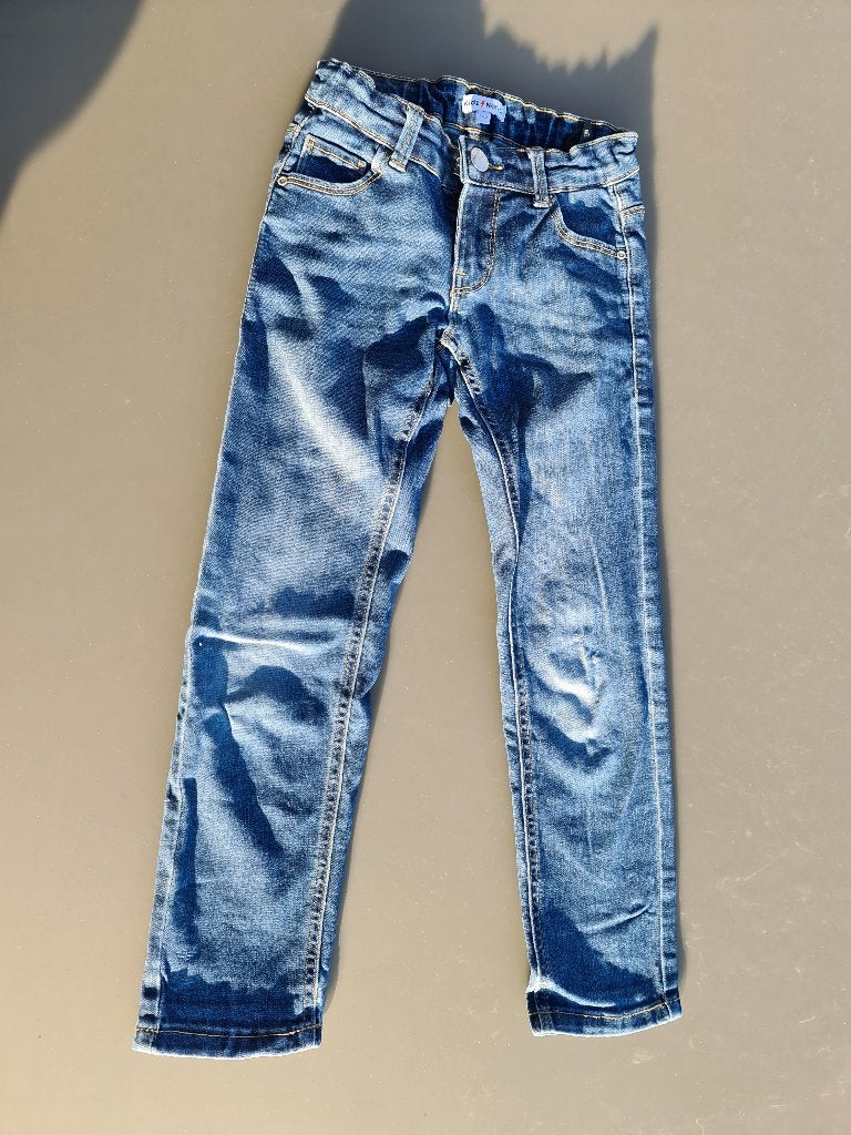 blauwe jeans broek, Kidz Nation, 122, Kinderen en Baby's, Kinderkleding | Maat 122, Ophalen, Zo goed als nieuw, Broek