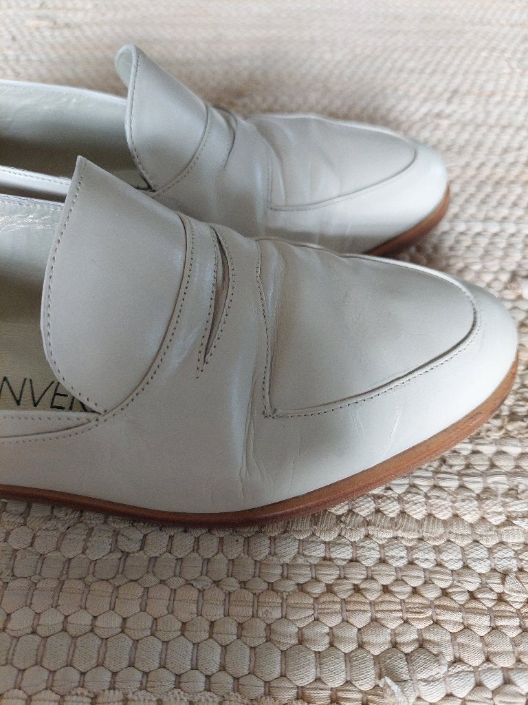 Zomerse lage damesschoenen - wit - Rebeca Sanver -mt 38 1/2, Rebeca Sanver, Ophalen of Verzenden, Zo goed als nieuw, Wit