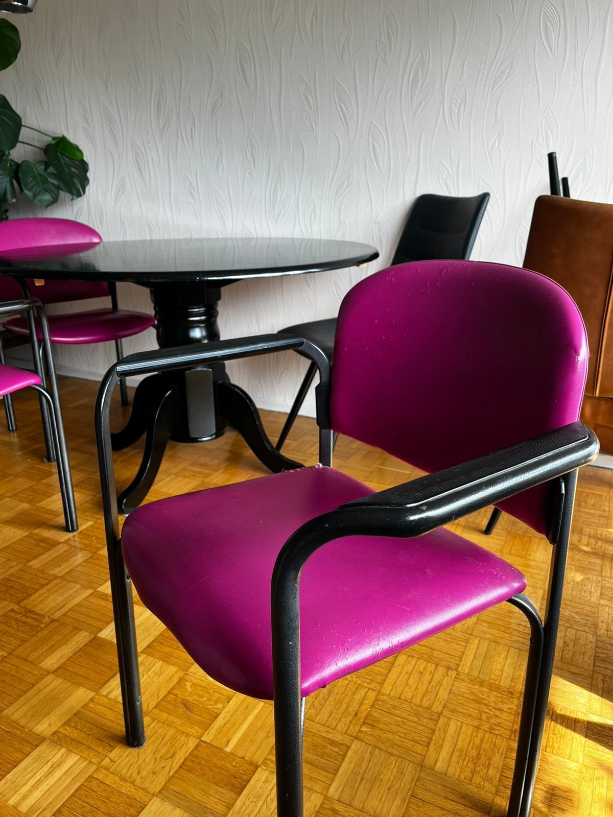 5 Vintage 1996 CAR Katwijk Stoelen, Ophalen, Zo goed als nieuw, Grijs, Kunststof