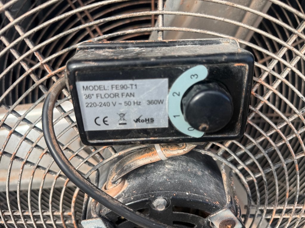 Ventilateur industriel 90 cm — 360 W, Electroménager, Enlèvement, Ventilateur de sol