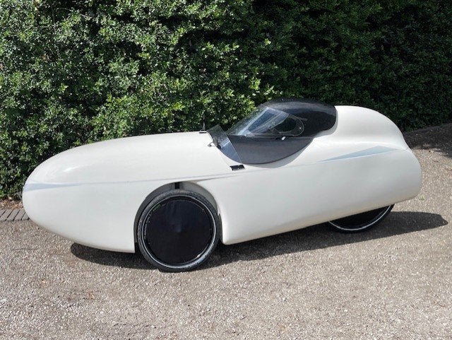 Velomobiel Strada Carbon – elektrische ondersteuning, Fietsen en Brommers, Ophalen, Zo goed als nieuw