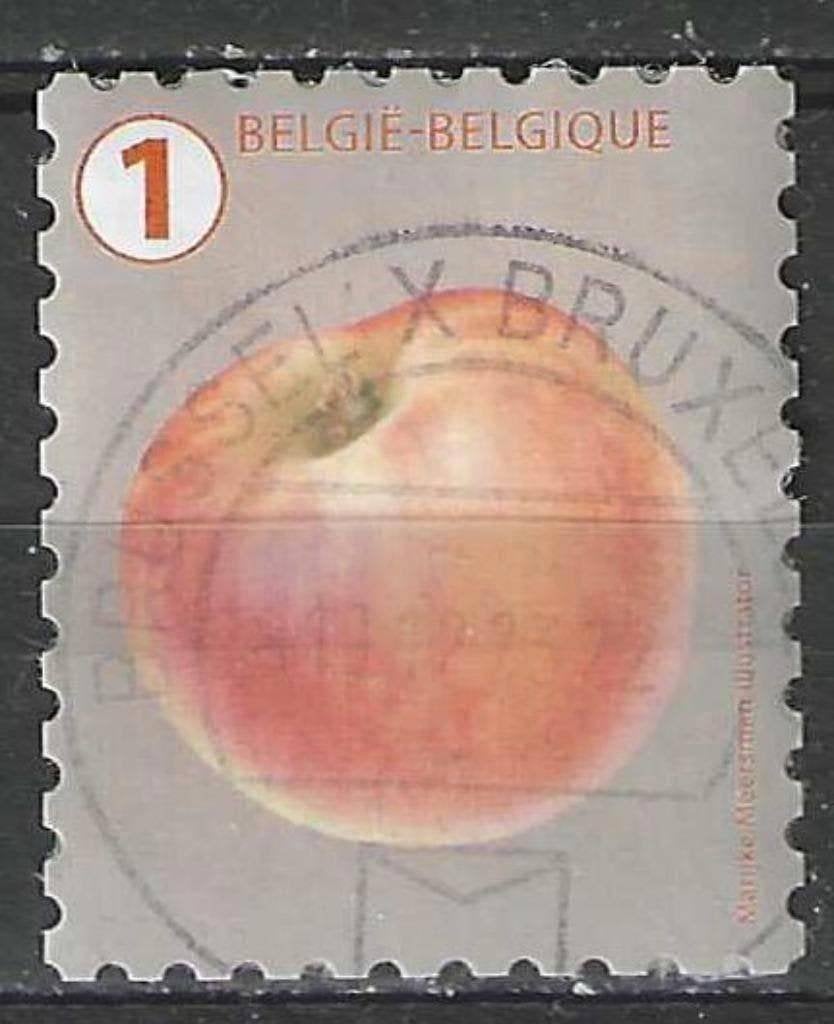 Belgique 2018 - Yvert 4785 /OBP 4800 - Fruit - Pêche (ST), Envoi, Affranchi, Oblitéré