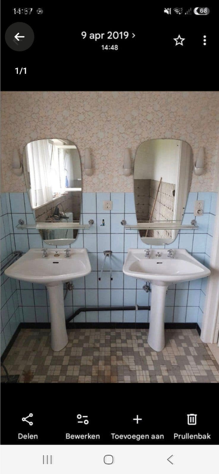 vintage  wastafels, zeer goede staat al uitgebroken, Ophalen