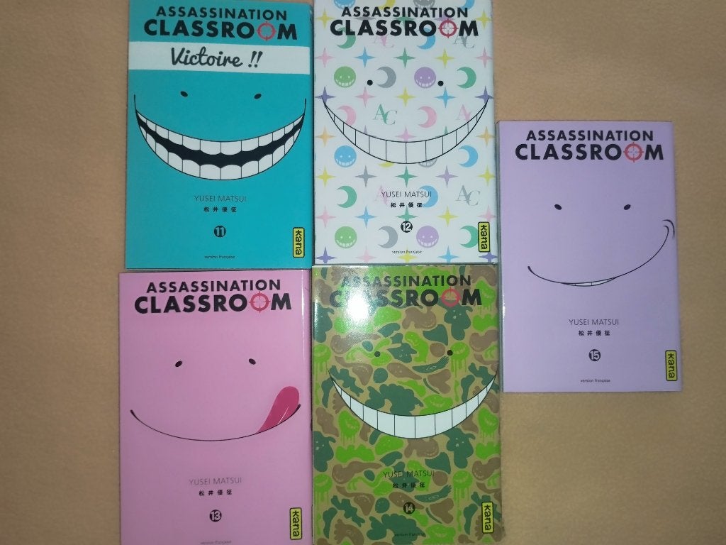 Lot Mangas Assassination Classroom 11 à 15 (État Neuf), Livres, Série complète ou Série, Enlèvement, Neuf