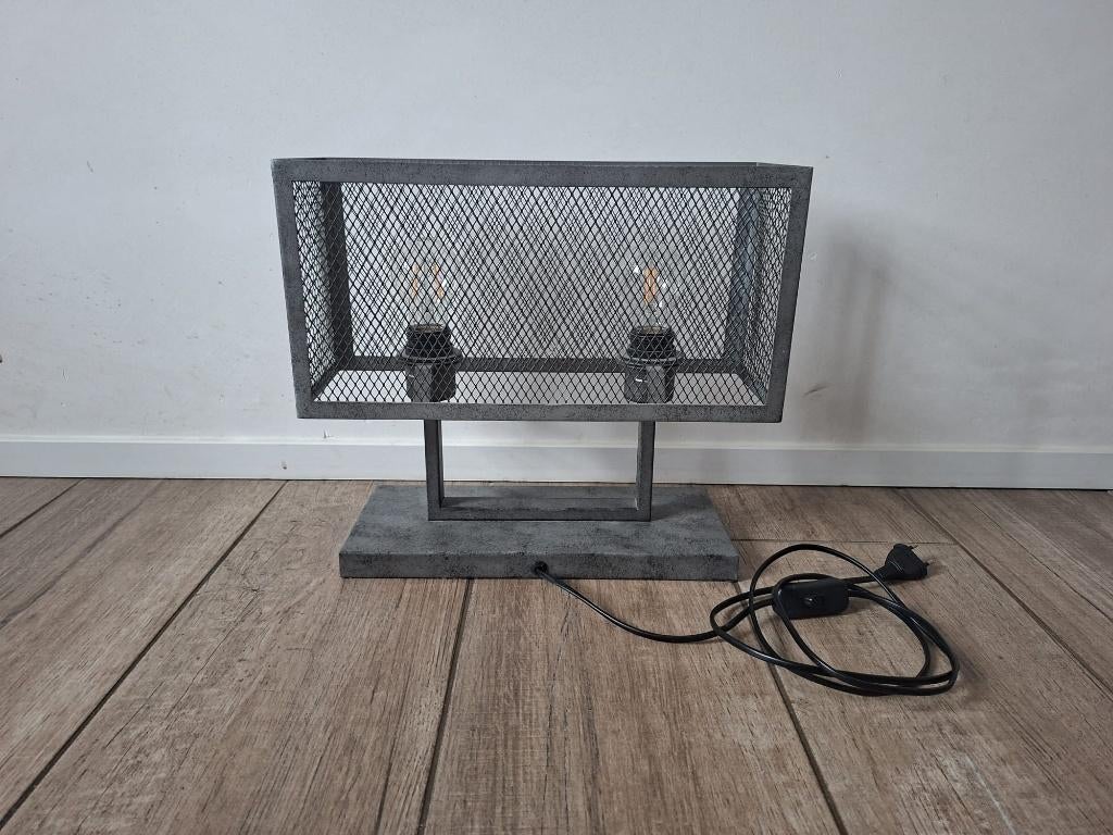 Design robuuste tafellamp (ROHS), Ophalen, Zo goed als nieuw, Metaal, Minder dan 50 cm