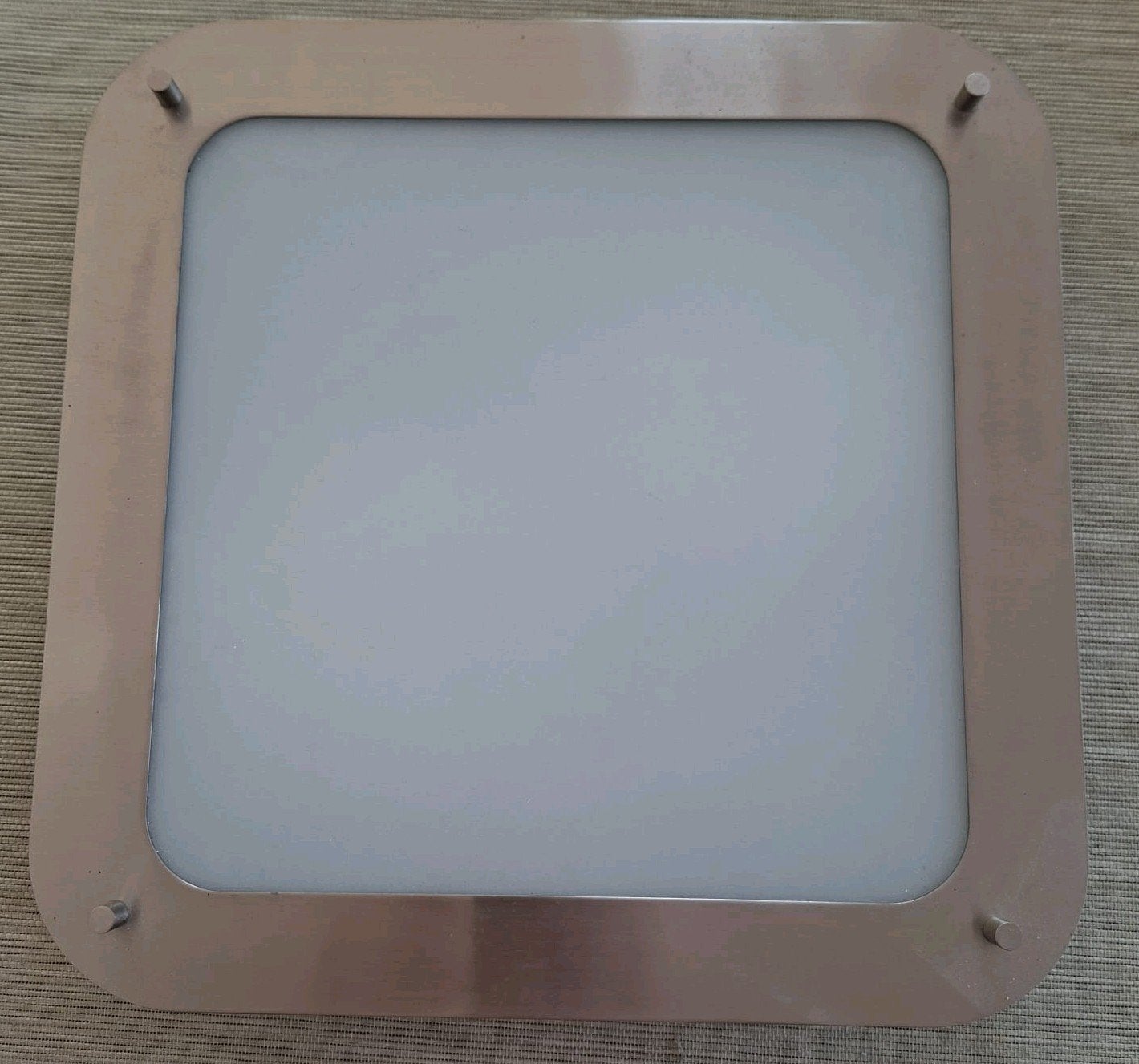 Strakke vierkante plafondlamp van Massive – Metaal en glas, Huis en Inrichting, Ophalen, Design, Zo goed als nieuw, Plafondlamp
