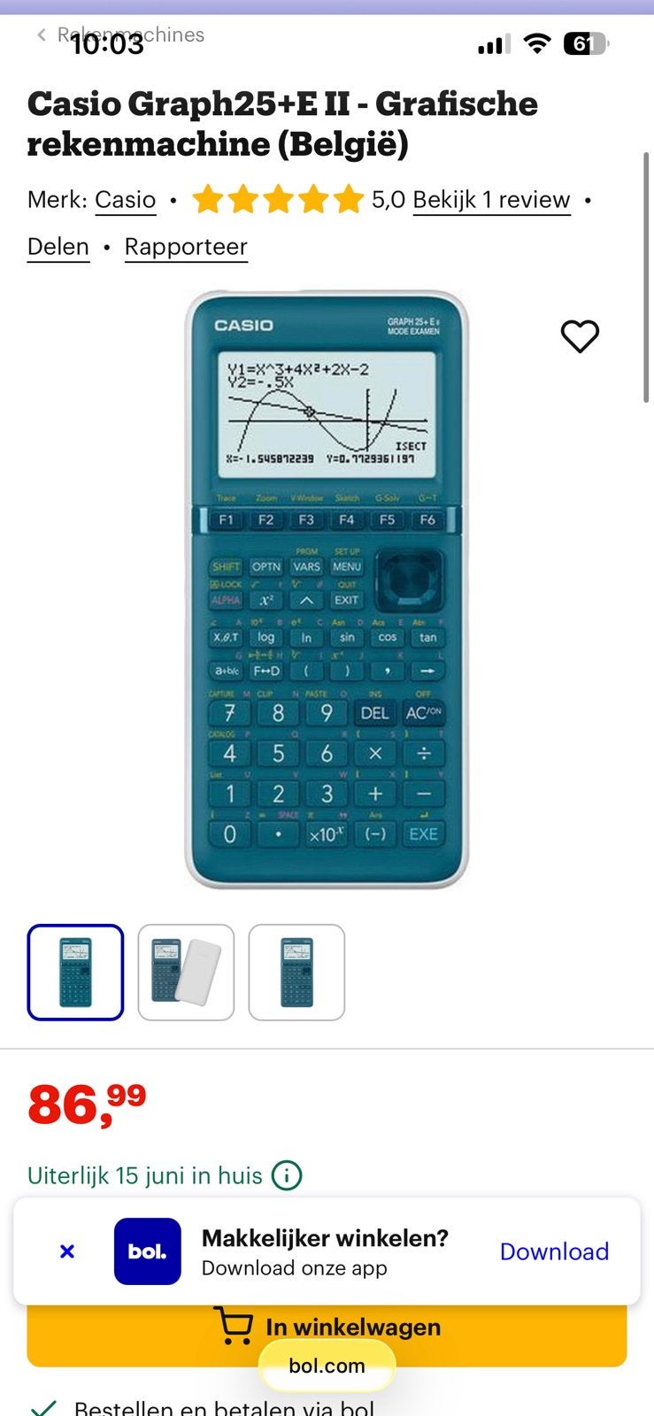 Casio Graph25+E II - Calculatrice graphique, Divers, Calculatrices, Enlèvement ou Envoi, Calculatrices graphique, Comme neuf
