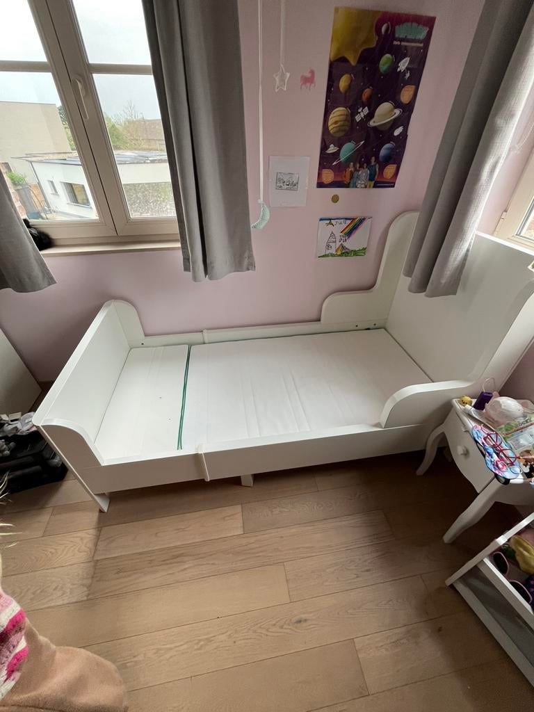 Meegroeibed Ikea Bussunge, Ophalen, 70 tot 85 cm, Zo goed als nieuw, Lattenbodem