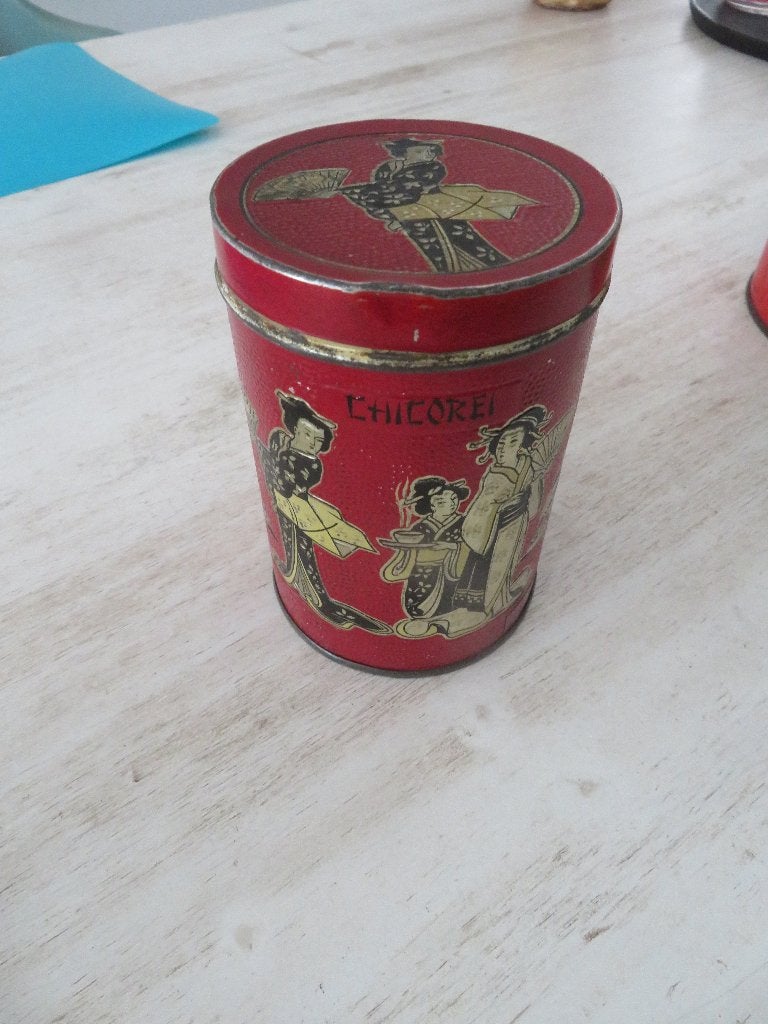 oude blikken doos Fantasie Gelei Chicorei Tongeren, Verzamelen, Verzenden, Zo goed als nieuw, Overige typen