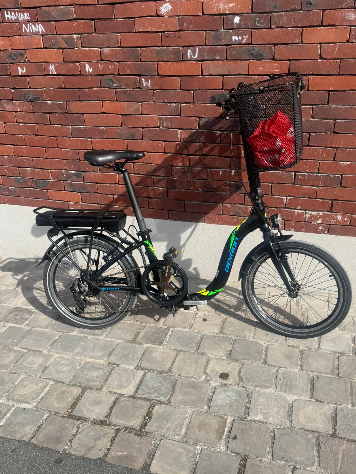 DEVRON 20 inch 7V opvouwbare elektrische fiets, Fietsen en Brommers, Ophalen, 20 inch of meer, Velgrem, Versnellingen