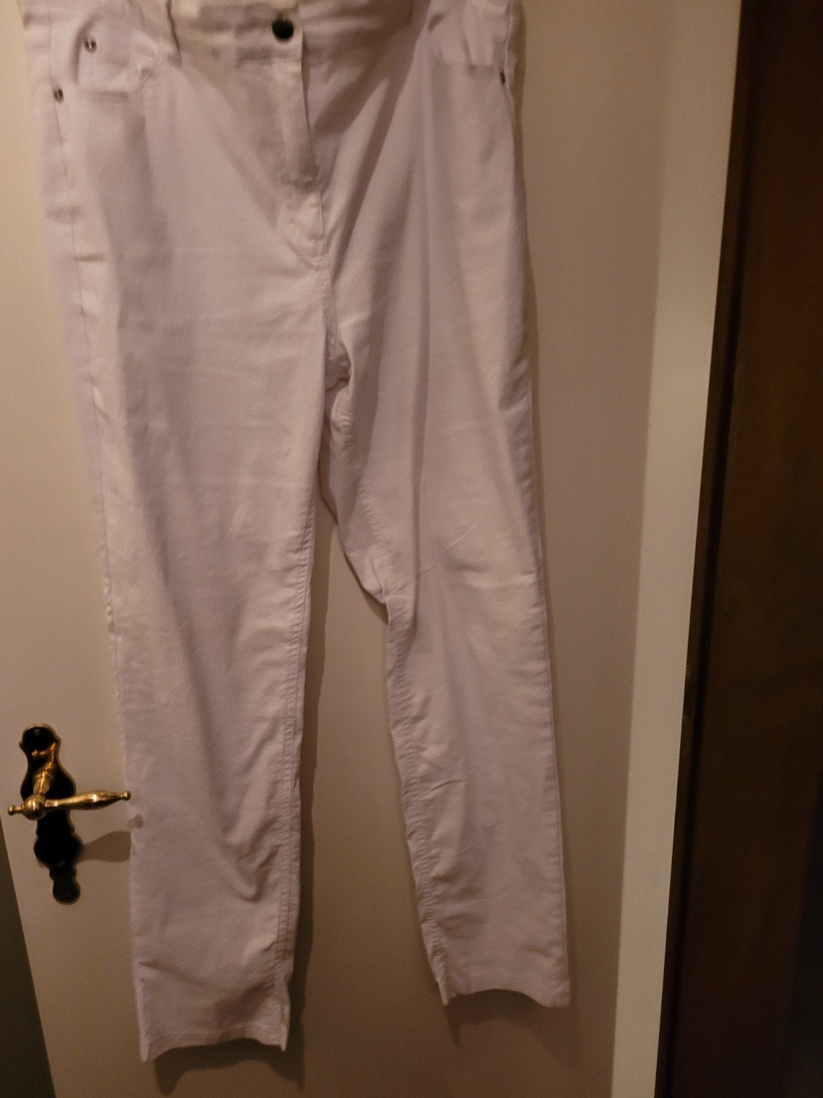 Damesbroek wit jeans stretch maat 48 nieuwstaat, Kleding | Dames, Ophalen of Verzenden, Maat 46/48 (XL) of groter, Wit