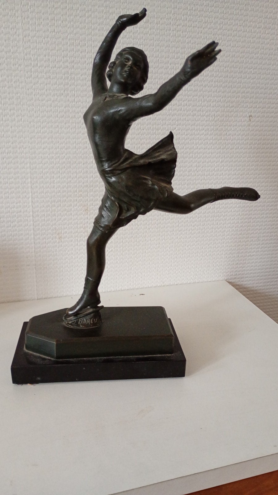 brons beeld ijsschaatster  Sonja Henie 1936 / noorwegen, Ophalen of Verzenden, Brons