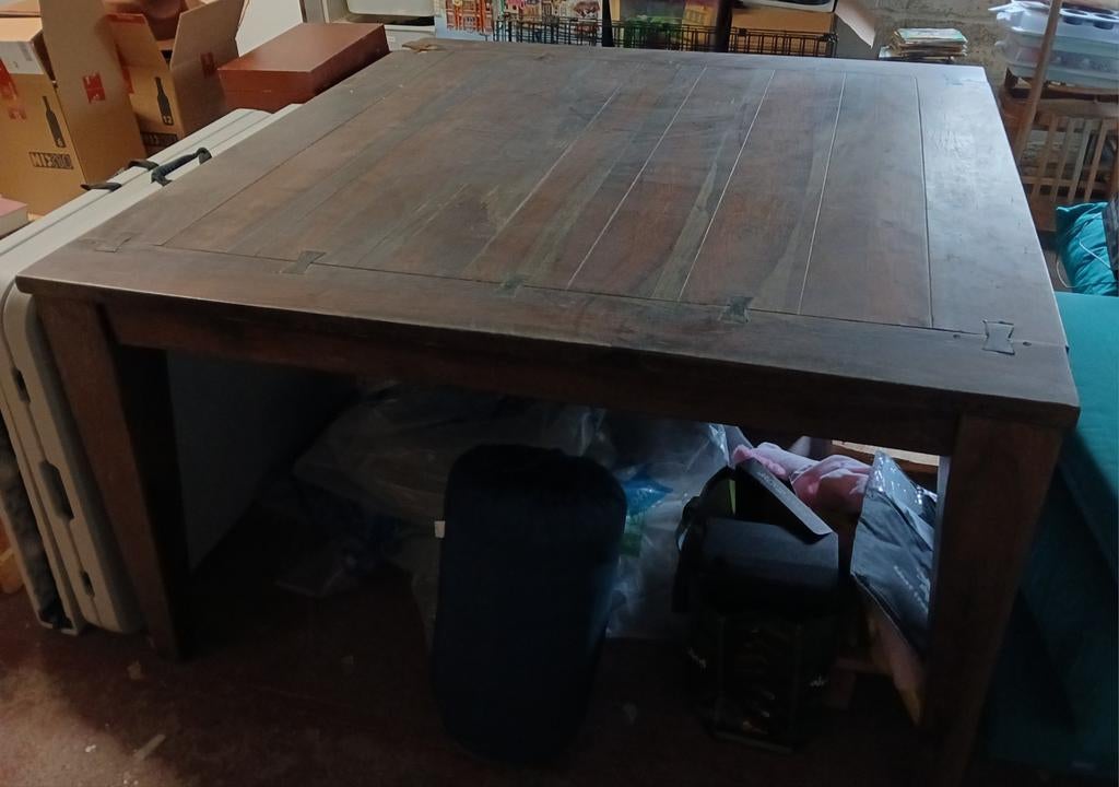 Teak tafel zware kwaliteit GRATIS, Huis en Inrichting, Tafels | Eettafels, Ophalen