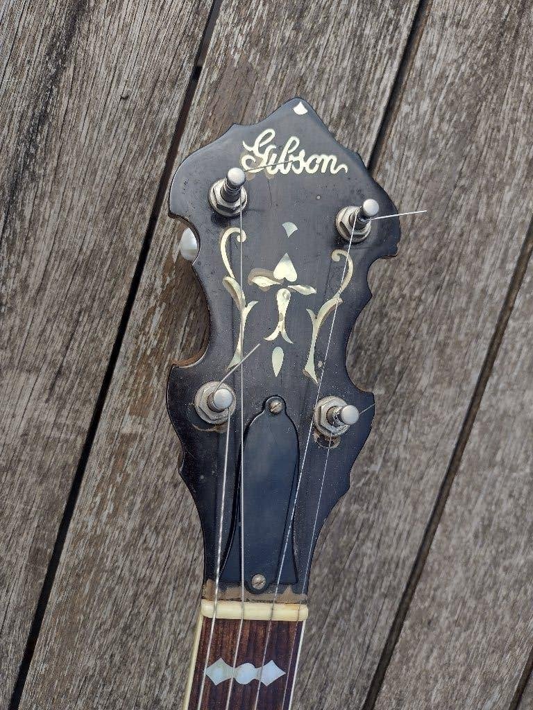 Gibson Mastertone tenorbanjo, Musique & Instruments, Instruments à corde | Banjos, Utilisé, Banjo ténor, Enlèvement