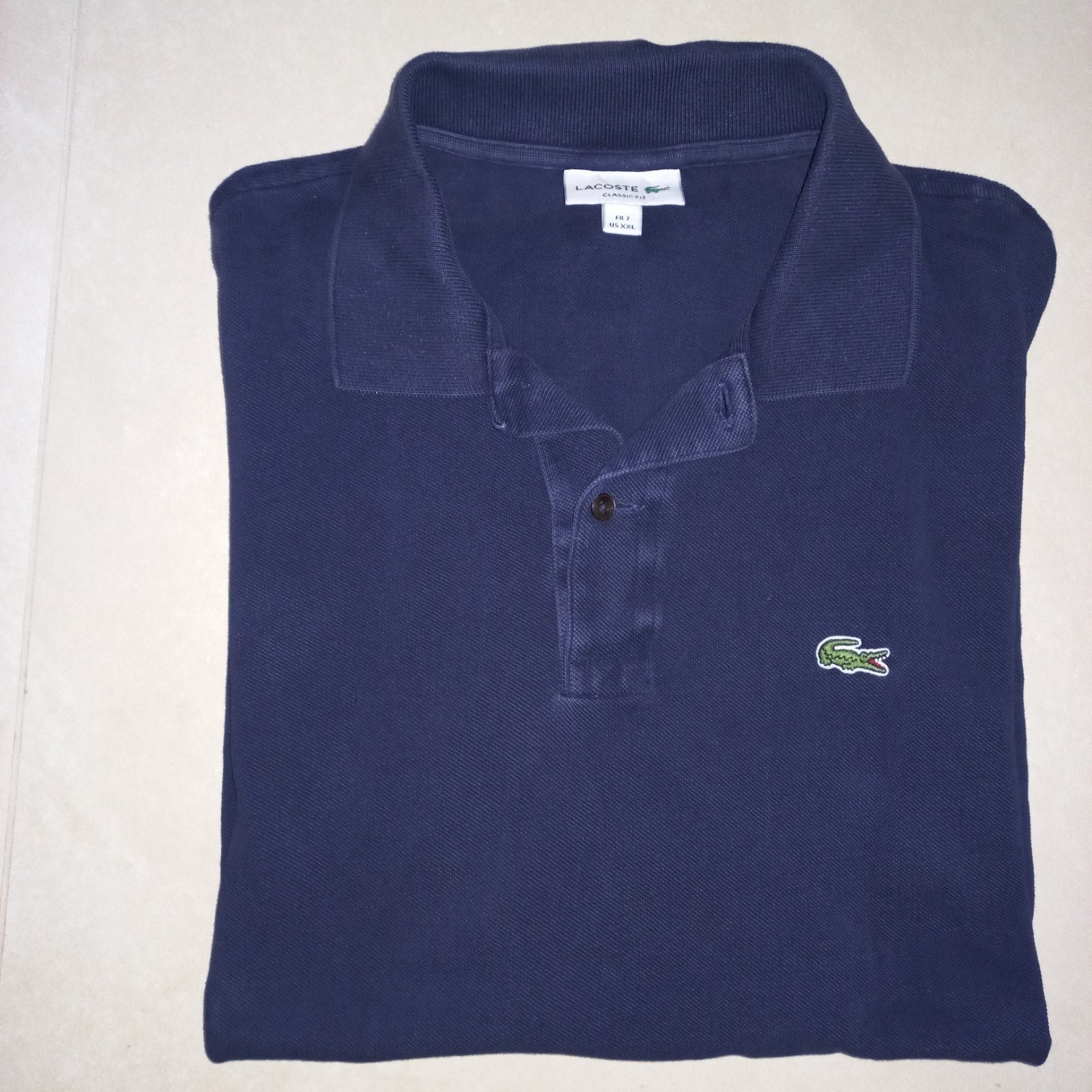 Stijlvolle donkerblauwe Polo Lacoste maat 7 (xxl), Kleding | Heren, Polo's, Verzenden, Overige maten, Blauw, Lacoste