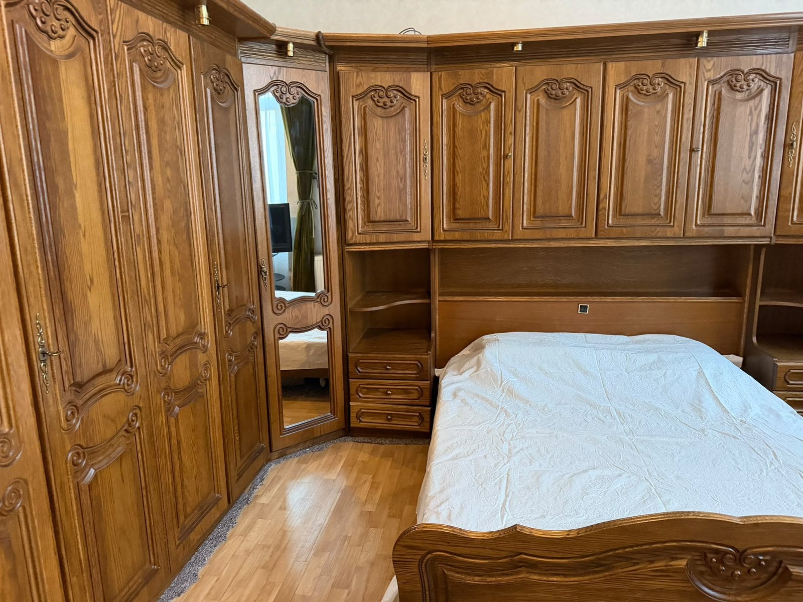 Chambre complète en bois, Maison & Meubles, Enlèvement, Utilisé, Deux personnes, Bois
