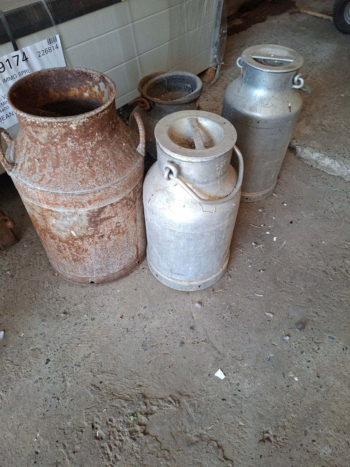 cruche a lait, Enlèvement, Utilisé