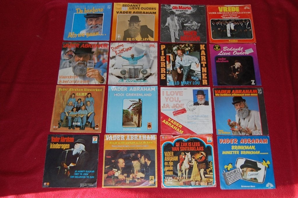 45t's waar is de tijd van Vader ABRAHAM & co, Cd's en Dvd's, 7 inch, Ophalen of Verzenden, Zo goed als nieuw, Levenslied of Smartlap