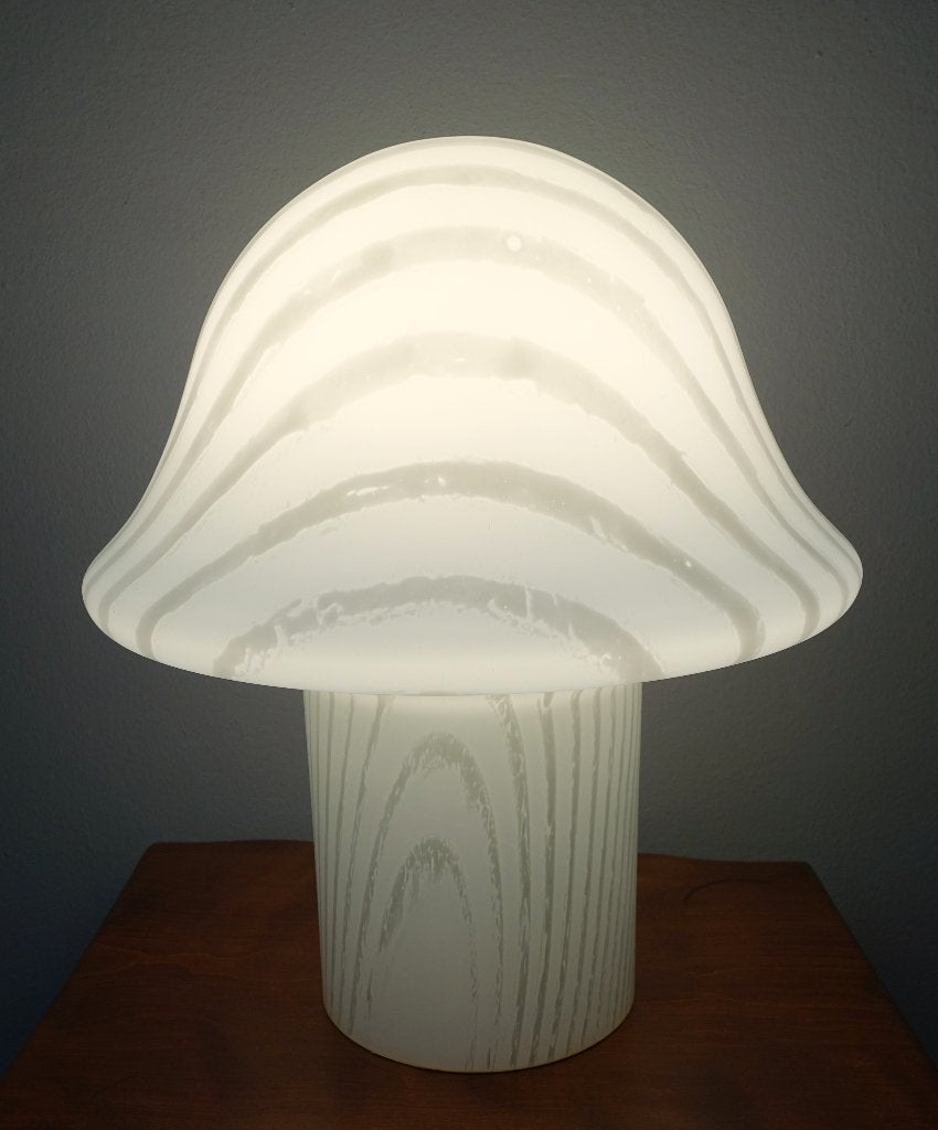 Vintage tafellamp Peill & Putzler mushroom groot model Zebra, Gebruikt, Ophalen of Verzenden, Glas, Vintage design mushroom Space Age retro murano Mid-Century