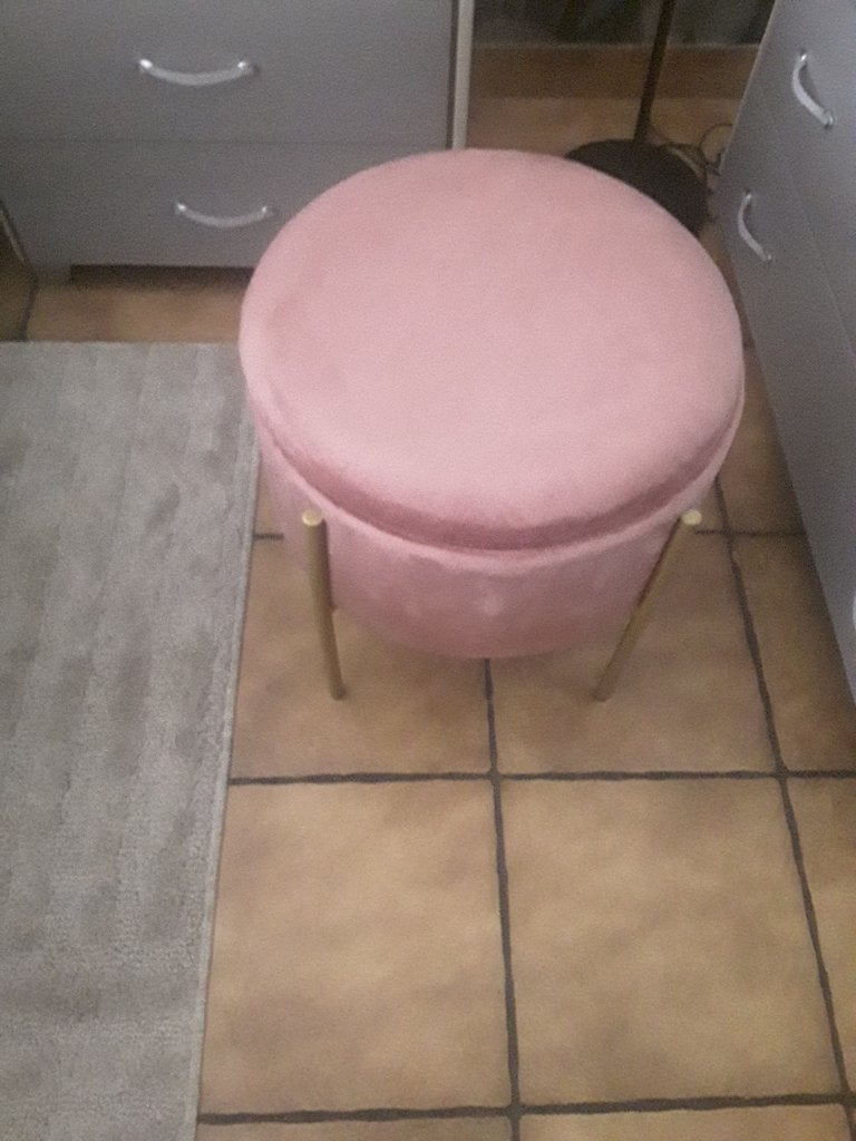 Pouf coffre impeccable rose, Huis en Inrichting, Zitzakken, Ophalen, Zo goed als nieuw, Roze, Zitzak