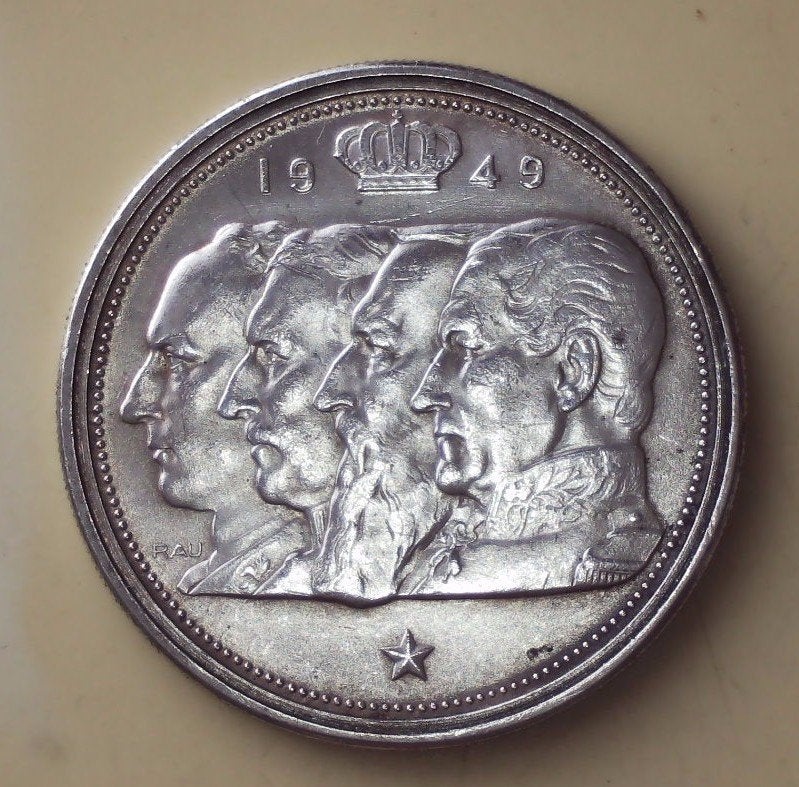 België 100 francs, 1949, Postzegels en Munten, Zilver, Ophalen of Verzenden, Losse munt, Zilver