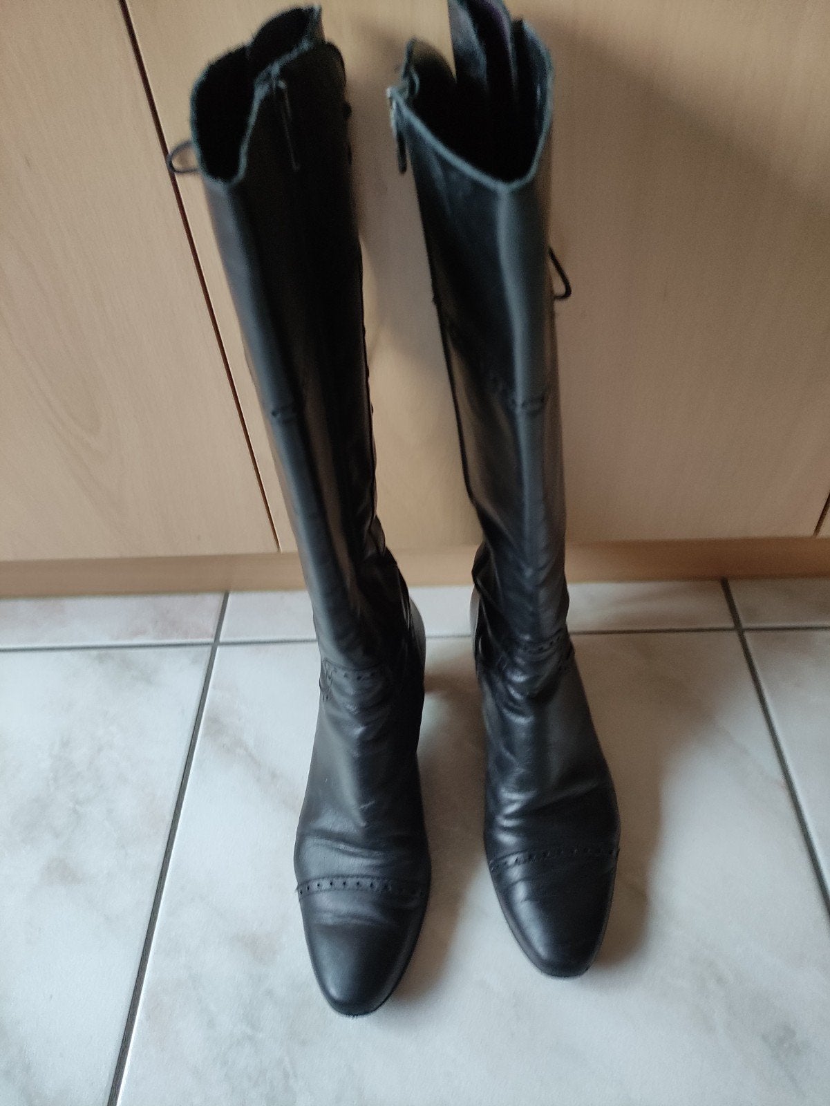 dames laarzen, Kleding | Dames, Ophalen, Hoge laarzen, Zwart, Gedragen
