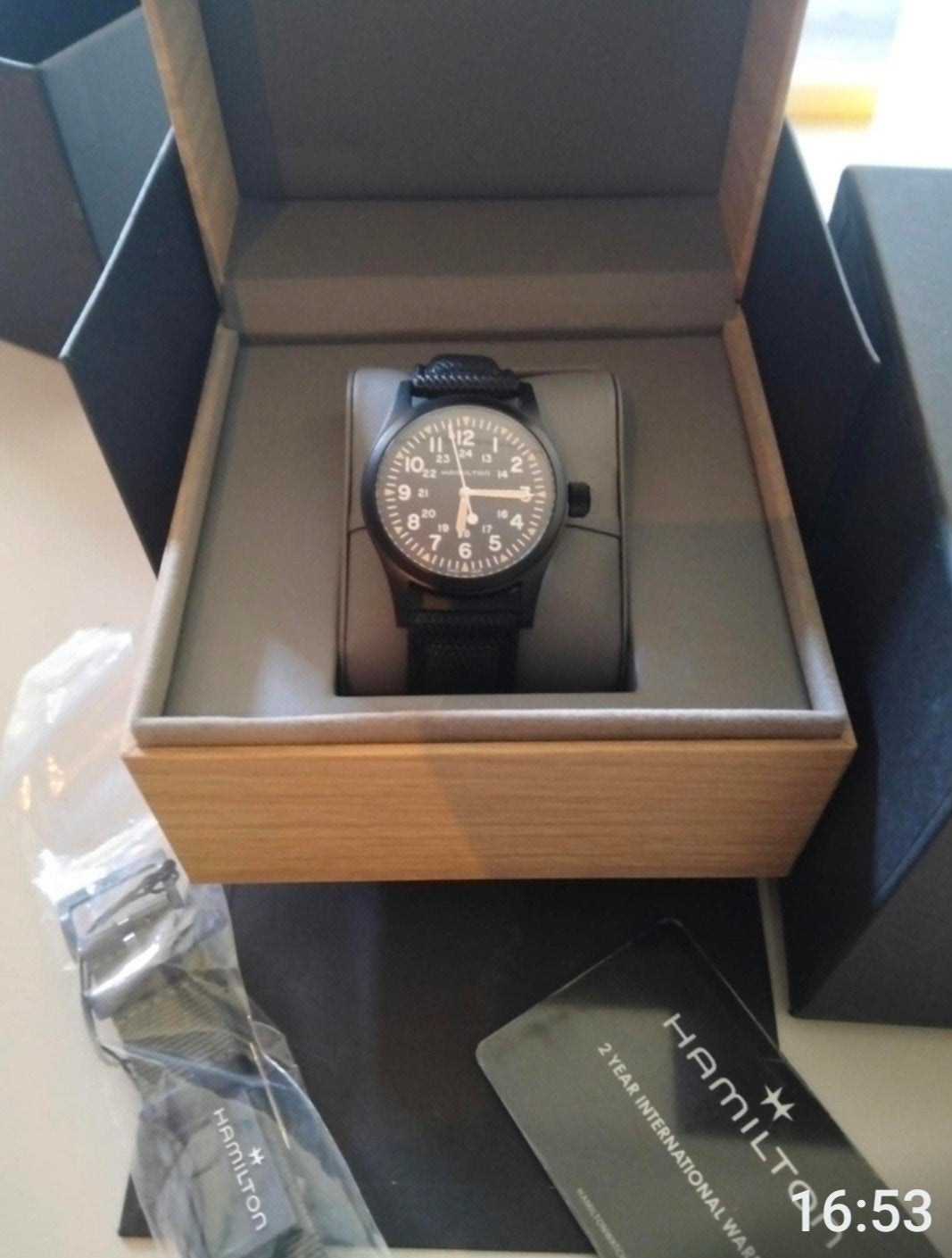 2xHamilton Khaki field 37mm 100m autom+38mm mech  50m, Ophalen of Verzenden, Nieuw