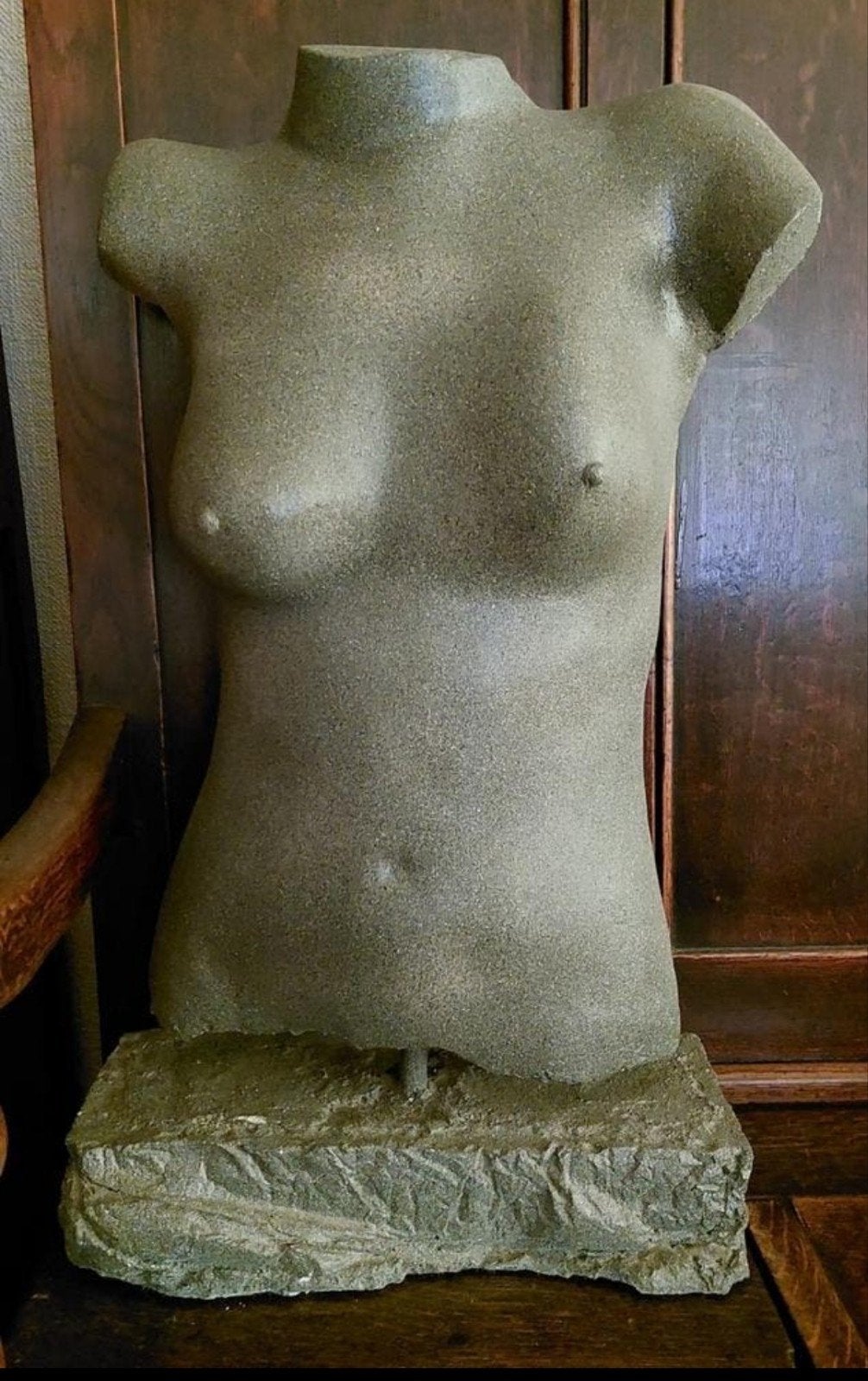 Torso op voet, Antiek en Kunst, Ophalen, Grijs