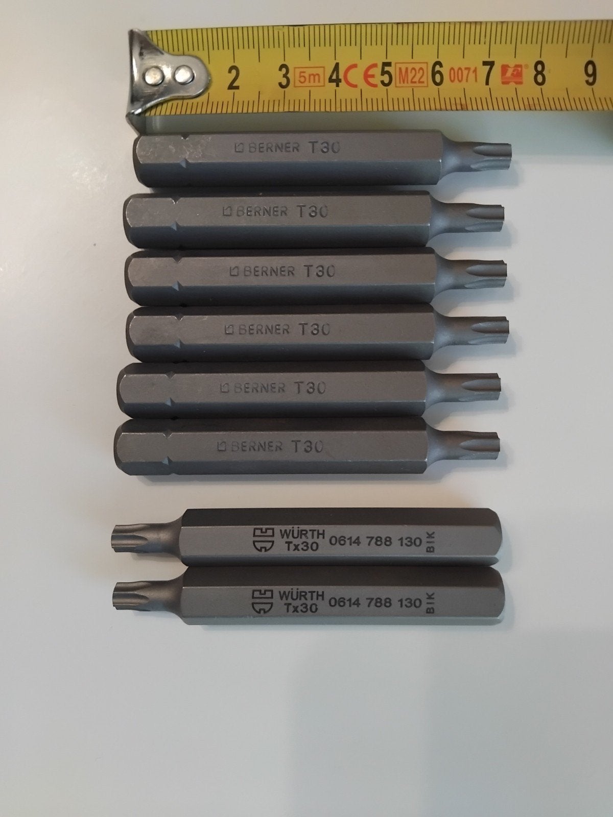 8embouts torx T30 (6berner +2wurth) professionnel, Enlèvement