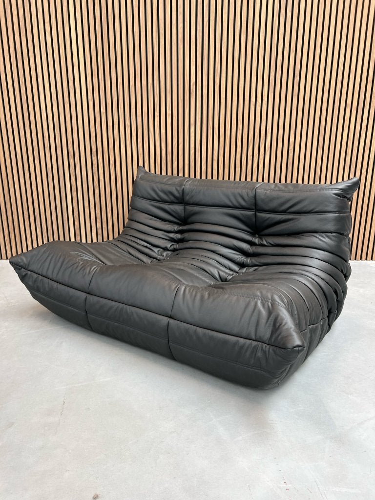 Ligne Roset Togo Tweezits | Zwart Leder, Enlèvement ou Envoi