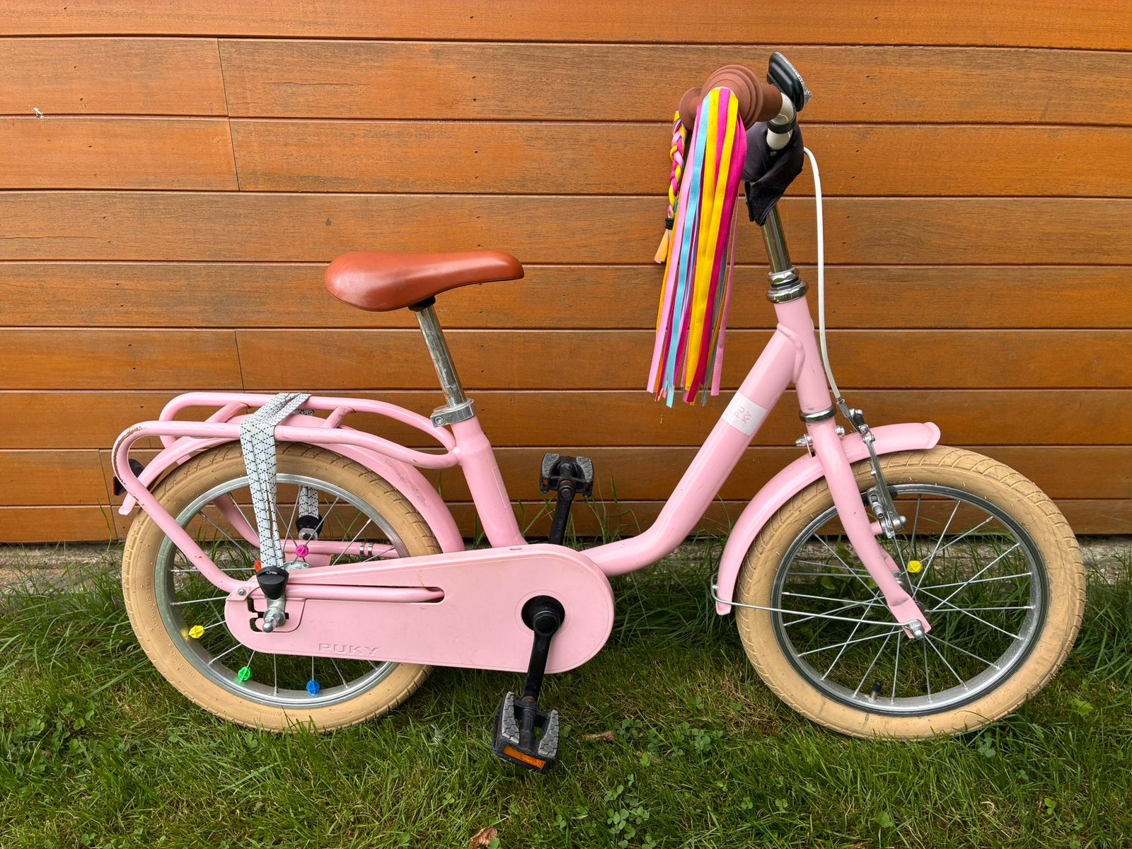 Kinderfiets Puky roze 16 inch, Ophalen, Terugtraprem, Gebruikt, Handrem