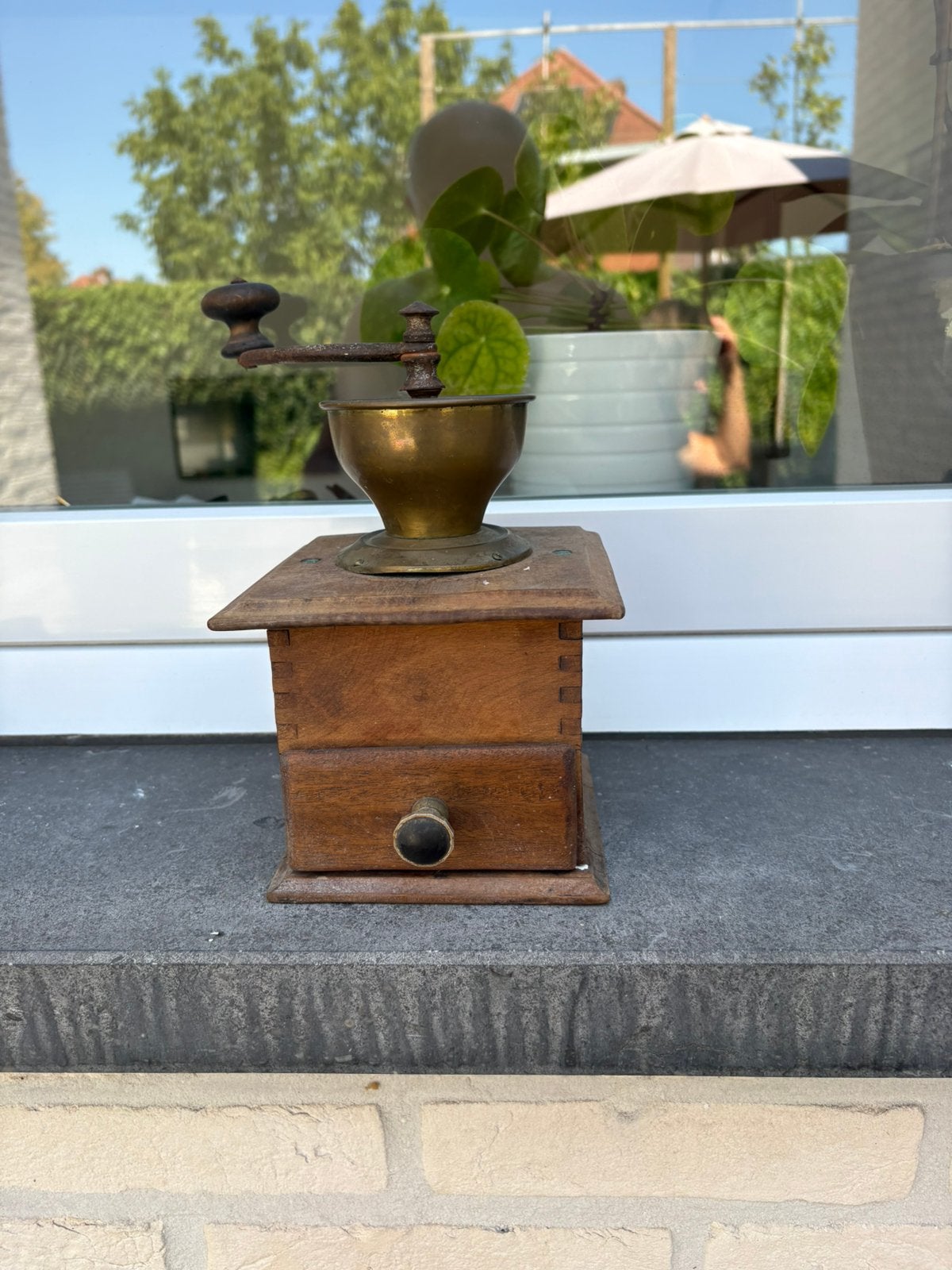 Mooie Oude koffie molen, Antiek en Kunst, Ophalen
