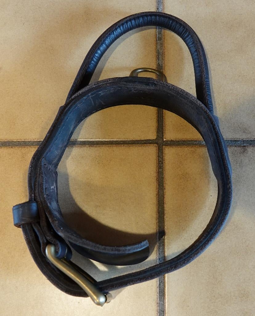 Collier en cuir pour chien avec poignée, Animaux & Accessoires, Enlèvement ou Envoi, Fait main, Comme neuf