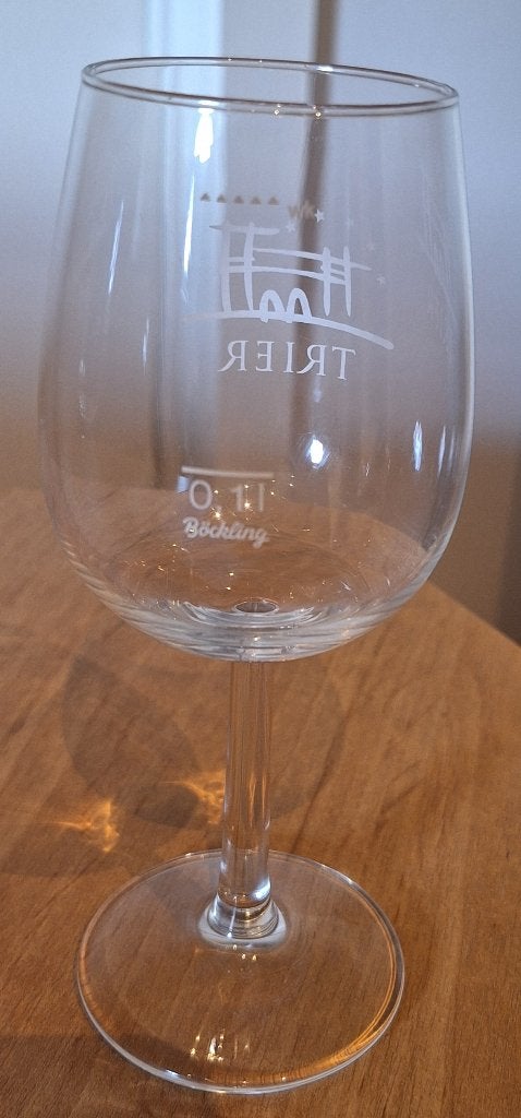 Set van 2 wijnglazen van de Duitse stad Trier, Verzamelen, Ophalen of Verzenden, Zo goed als nieuw, Overige typen