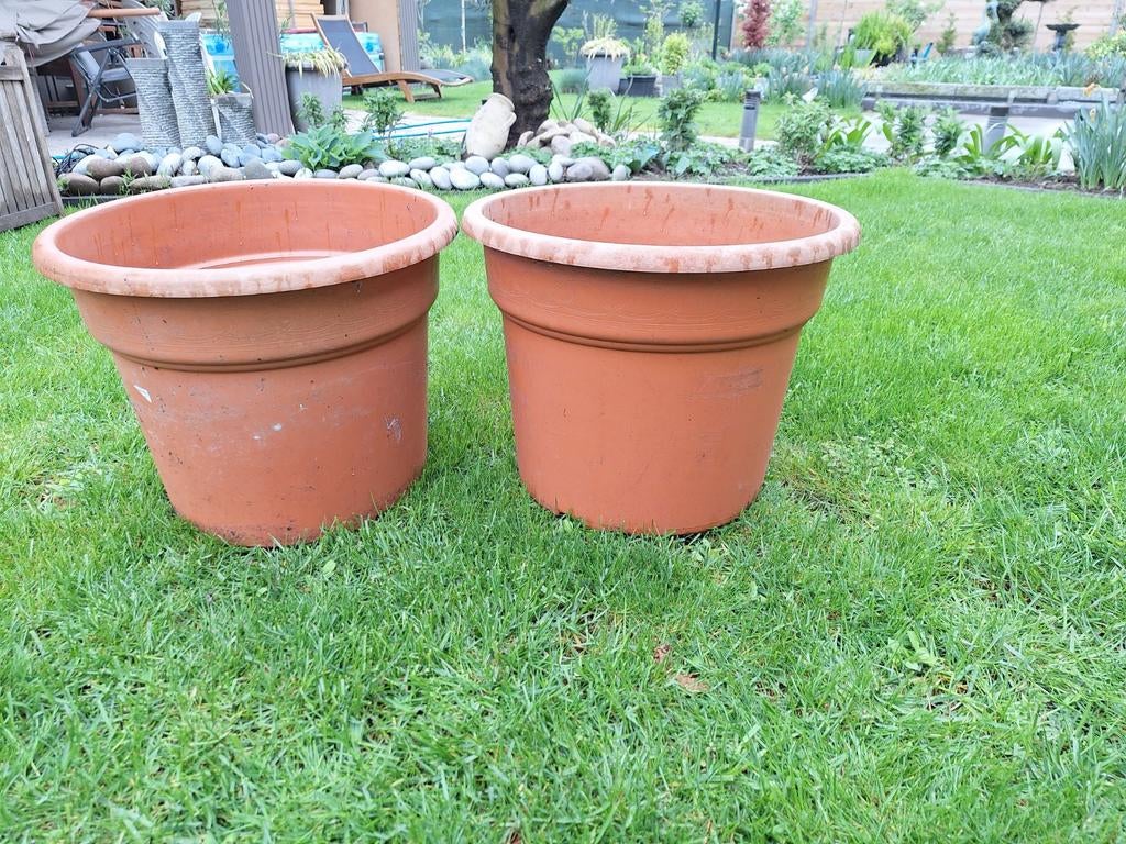 Plastieken bloempotten, Tuin en Terras, Ophalen