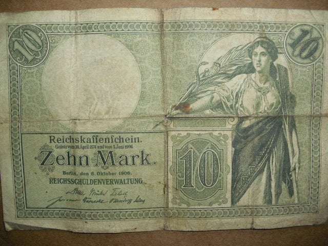 billet de 10 Mark Allemand de 1906, Enlèvement ou Envoi