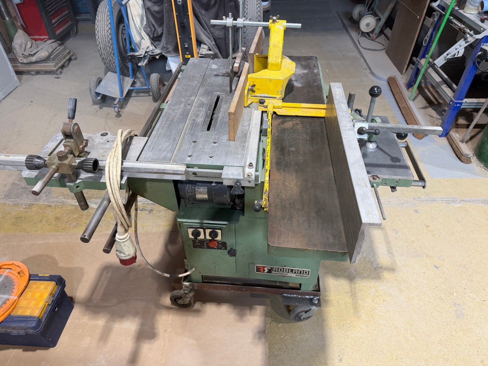 Robland combine 380v, Doe-het-zelf en Bouw, Gereedschap | Zaagmachines, Ophalen, Gebruikt, 600 tot 1200 watt, Cirkelzaag