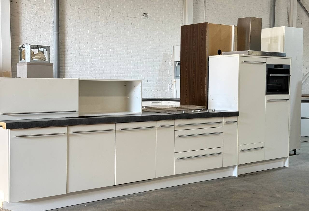 #75 Cuisine équipée avec électroménagers, Ophalen, Hout, Enkelwandige keuken