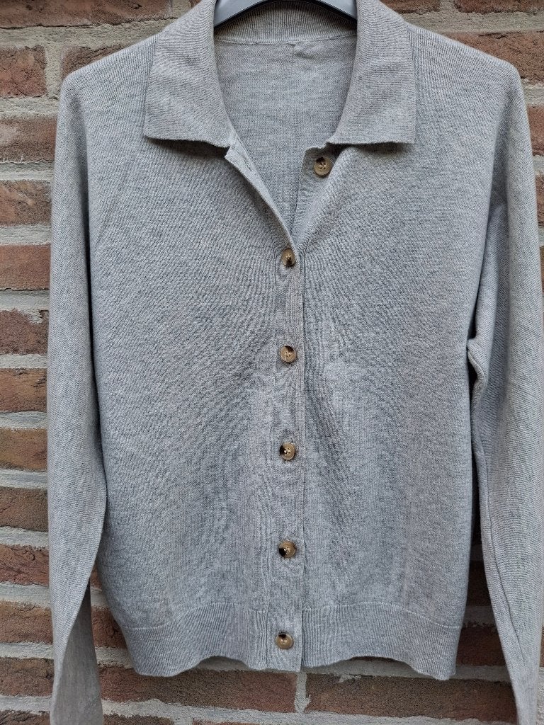 Wollen/katoen Polotrui 'Rue Blanche' - maat 38, Vêtements | Femmes, Enlèvement ou Envoi, Comme neuf, Taille 38/40 (M), Gris