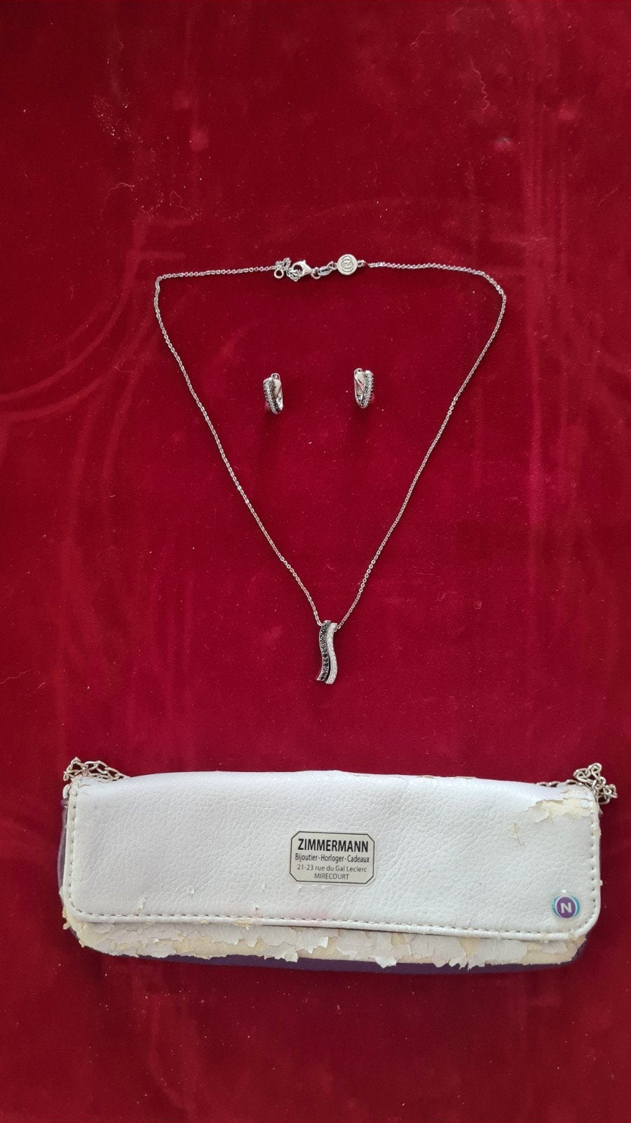 naiomy zilver set, Bijoux, Sacs & Beauté, Colliers, Enlèvement ou Envoi, Blanc, Argent