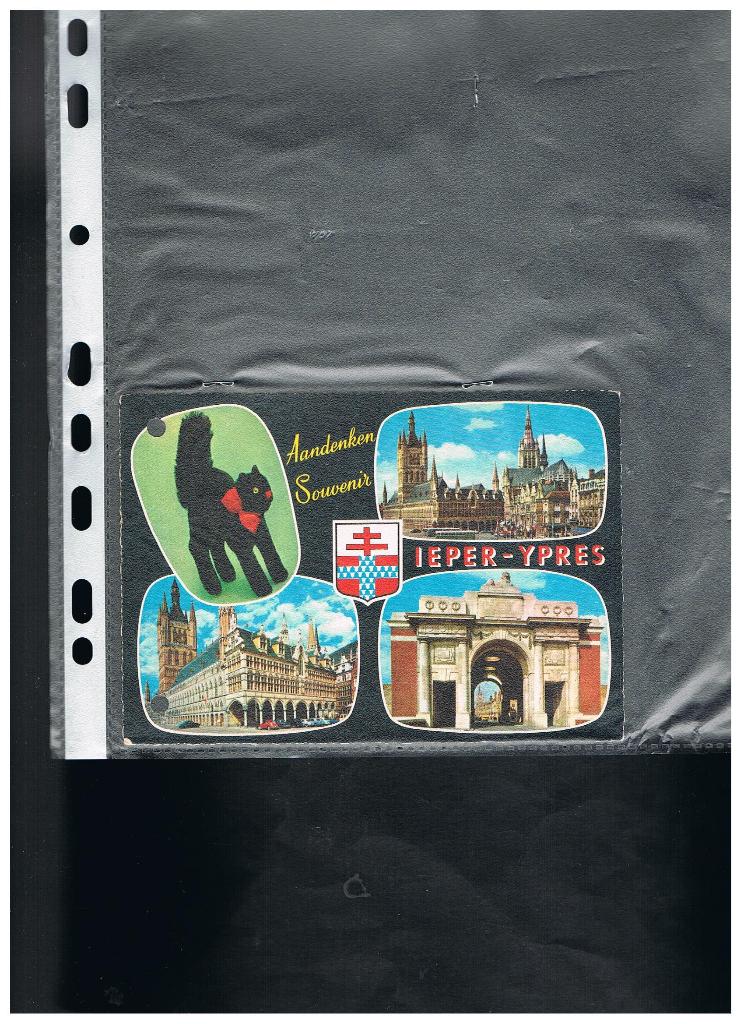 IEPER POSTKAART KATTESTOET, Verzamelen, Verzenden, 1960 tot 1980, Gelopen, West-Vlaanderen