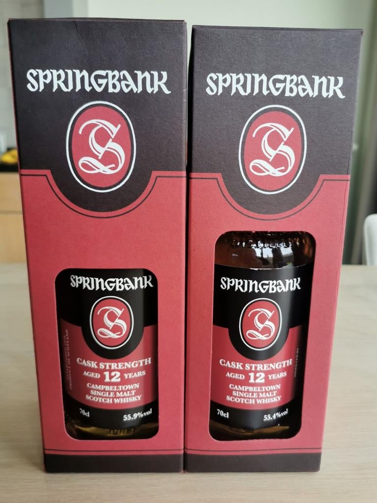 Springbank 12 Years 55,9%&55,4%, Verzamelen, Ophalen of Verzenden