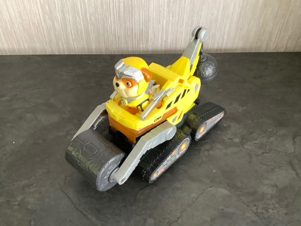 Paw Patrol Rubble Mighty Movie bulldozer (licht-Geluid), Kinderen en Baby's, Speelgoed | Actiefiguren, Ophalen of Verzenden, Zo goed als nieuw