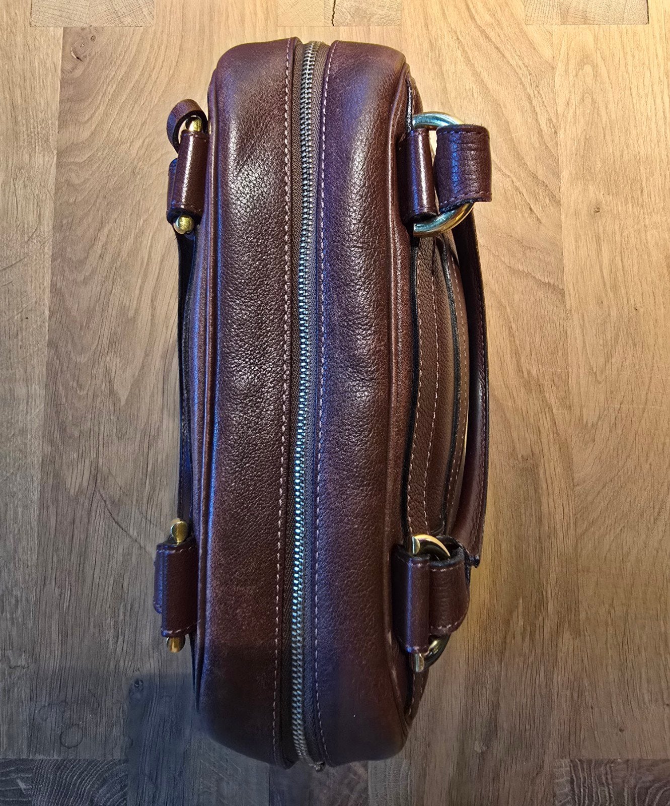 Delvaux Parole – Vintage handtas – Donkerbruin leder, Handtassen en Accessoires, Ophalen of Verzenden, Gebruikt, Bruin