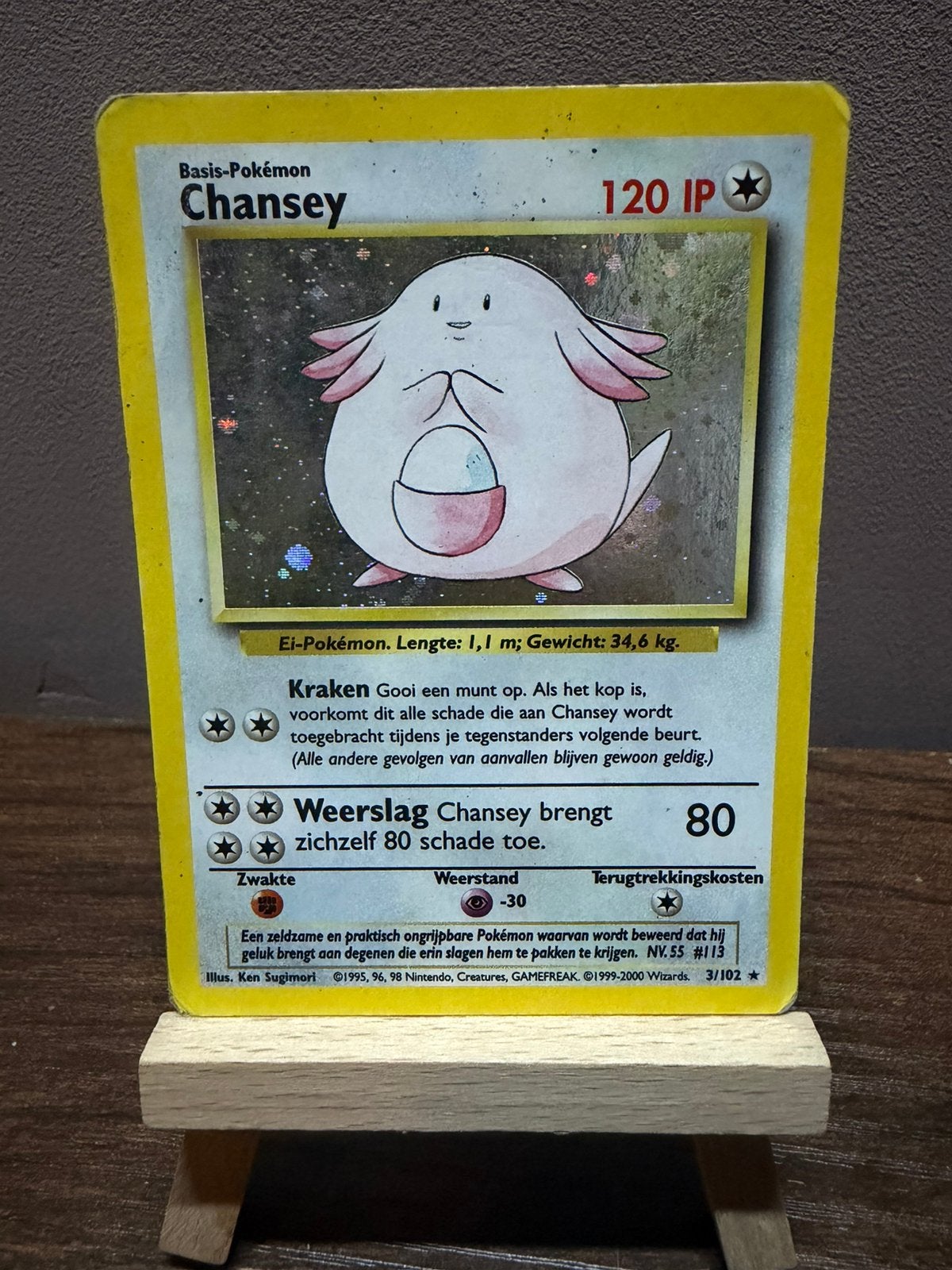 Chansey #3 Holo - Base Set (Dutch), Ophalen, Gebruikt