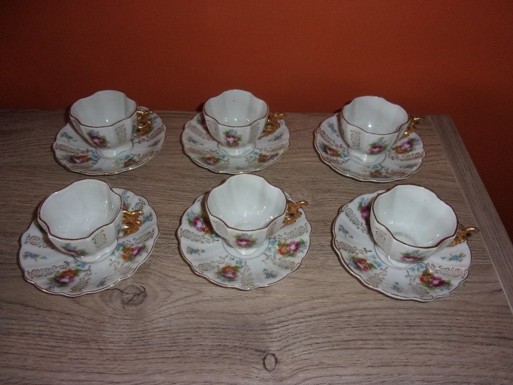 service à moka porcelaine Novex Limoges, Enlèvement ou Envoi