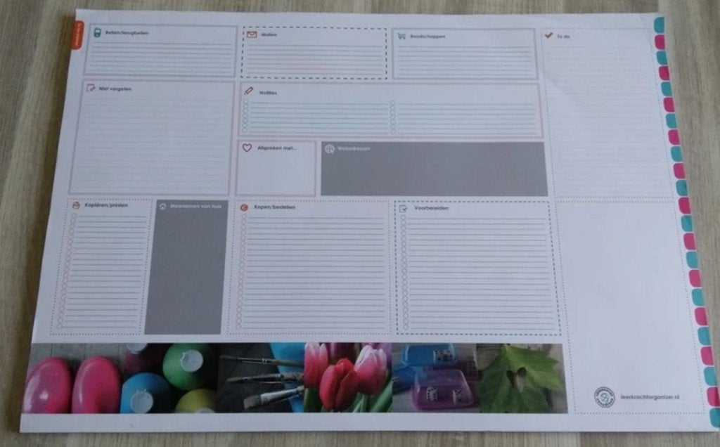 Papieren onderlegger / lerarenplanner / to do planner, Diversen, Ophalen of Verzenden, Zo goed als nieuw