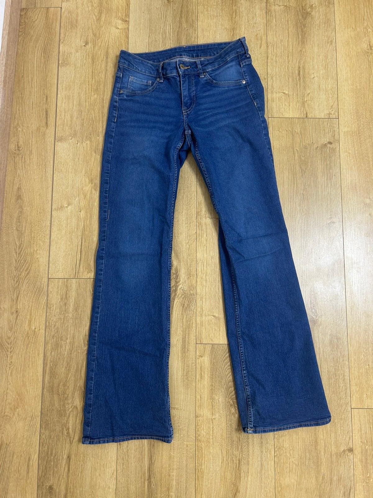 H&M &Denim bootcut jeans - low waist - maat 38 (EU) / 6 (US), Taille 38/40 (M), Longs, Porté, Bleu