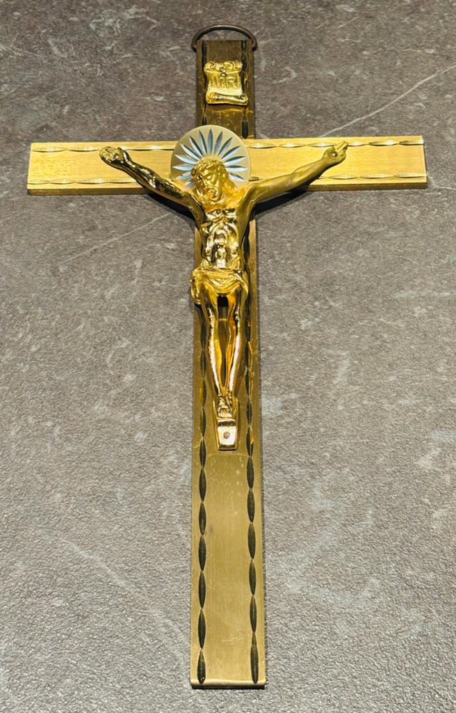 Vintage katholiek wandkruis, Ophalen of Verzenden, Zo goed als nieuw, Overige typen, Christendom | Katholiek