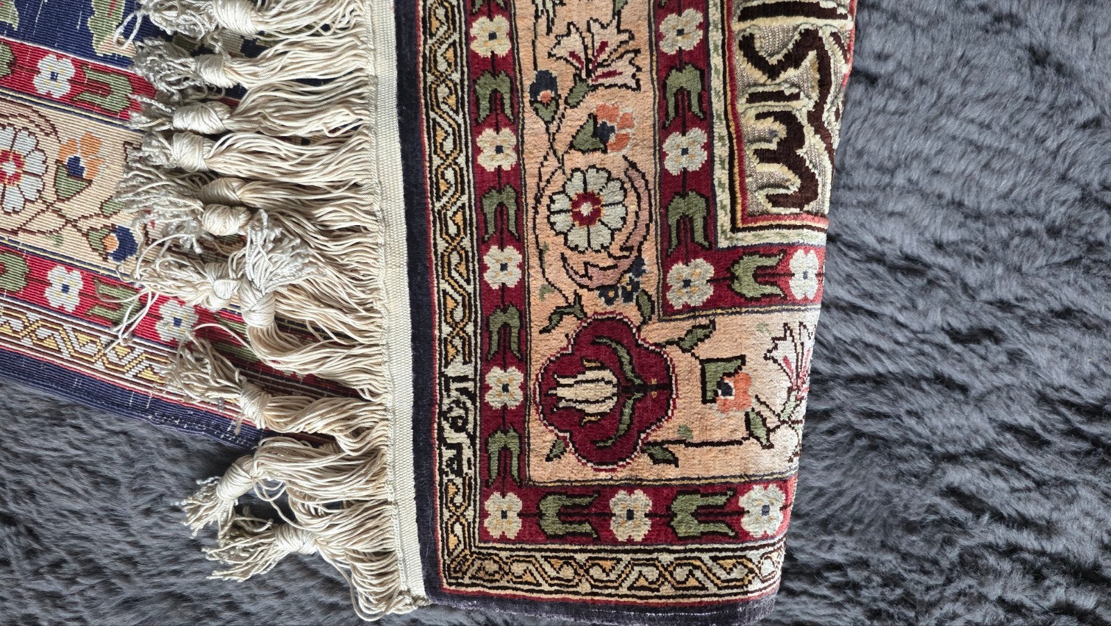 Hereke Zijde tapijt Handgemaakt Gouden draad, Antiquités & Art, Enlèvement